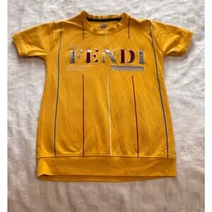 EUC ZoZo Kids soft knit graphic t-shirt, bright yellow, size XS